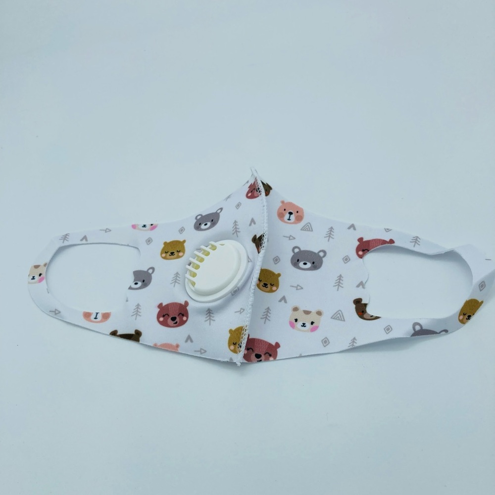 NWT BEAR PRINT CHILDREN FACE MASK WITH FILTER